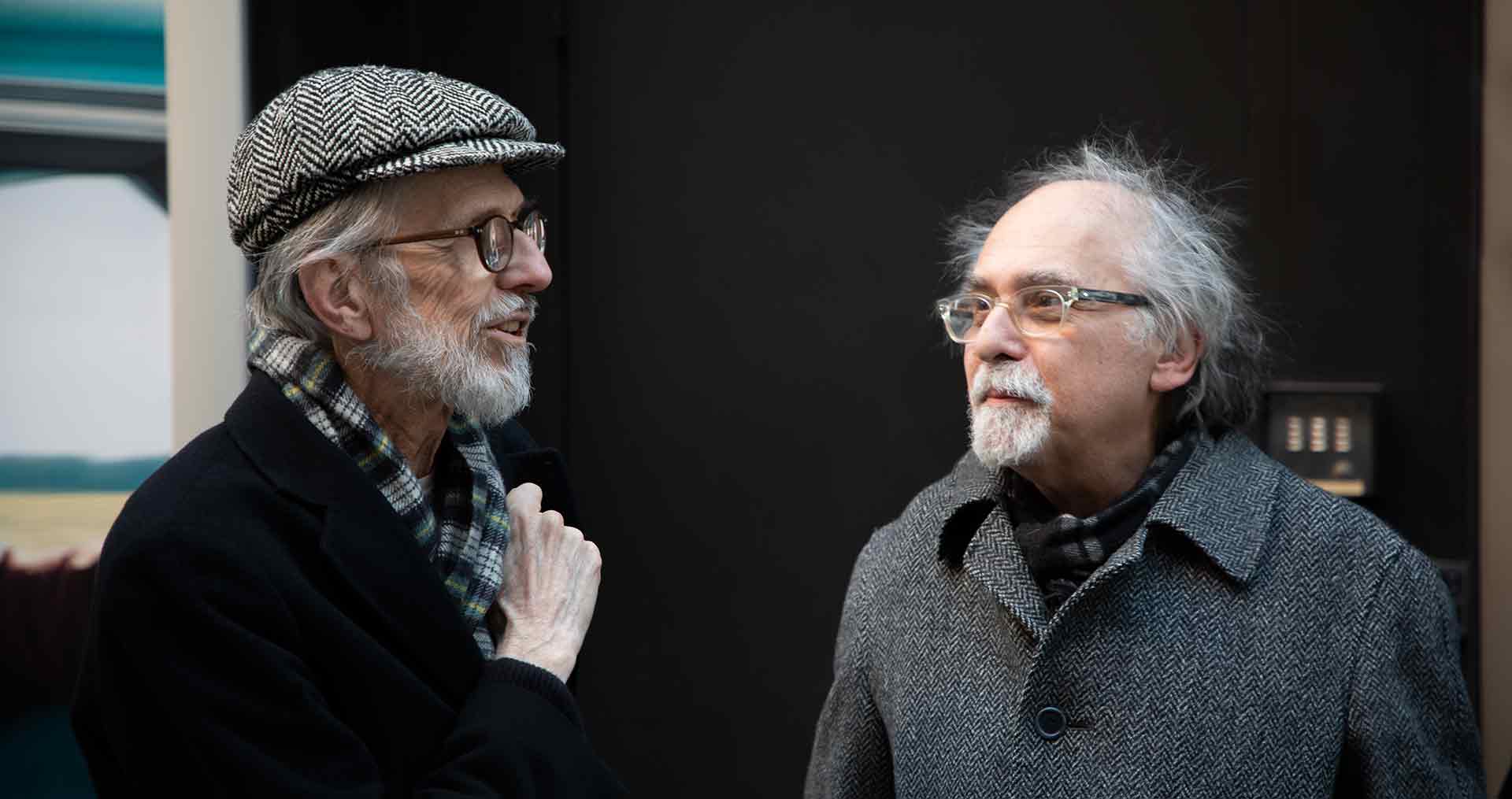 A photo of R. Crumb and Art Spiegelman in New York, dated 2019.
