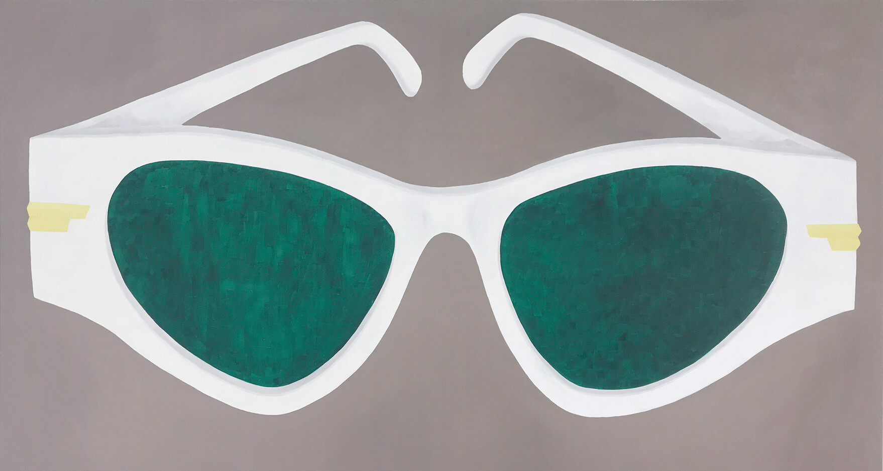 A detail from a work by 	Raphaela Simon, titled Weiße Brille (White Glasses), dated2020.