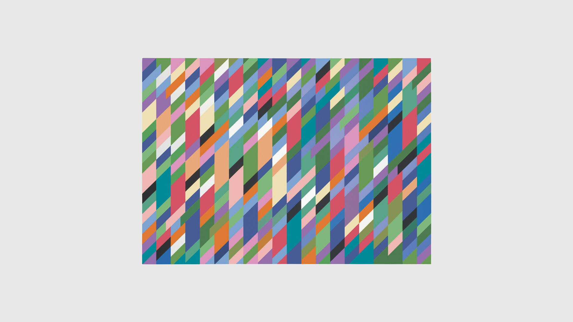 A painting by Bridget Riley, titled High Sky, dated 1991. 
