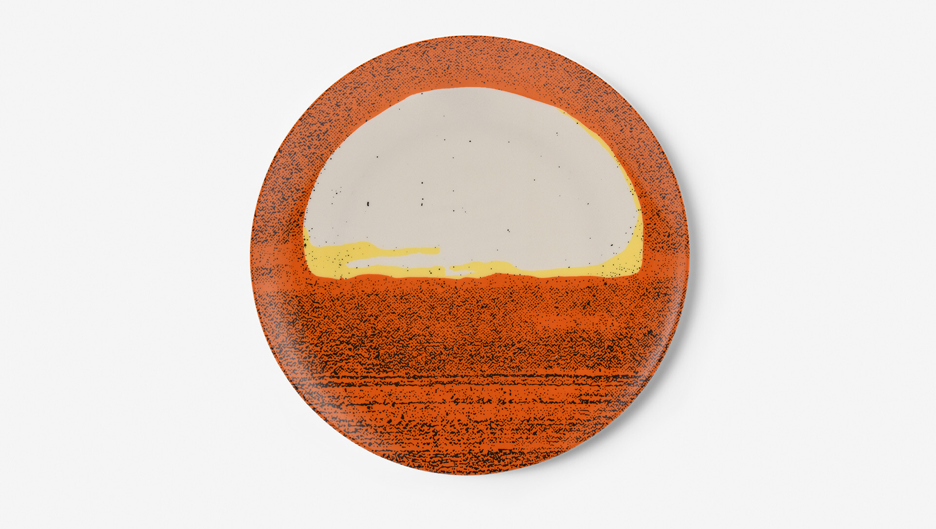 A limited edition plate by Nate Lowman, titled Blaze of Glory (Pantone Variation), dated 2012/2020.