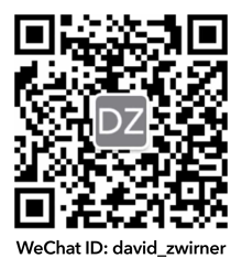 QR code to the David Zwirner's WeChat account with the WeChat ID david_zwirner